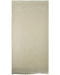 Mulberry - Logo-Jacquard Frayed-Hem Scarf - Lyst