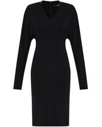 Versace - Vestido corto con cuello en V - Lyst
