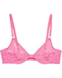 Fleur du Mal - Le Stretch Lace Demi Bra - Lyst