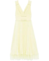 Self-Portrait - Georgette Frill Midi Dress - Lyst