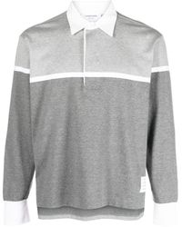 Thom Browne - Long Sleeve Cotton Polo Shirt - Lyst