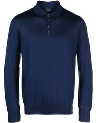 Barba Napoli - Fine-knit Cashmere Blend Polo Shirt - Lyst