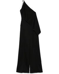 David Koma - Crystal-Embellished Draped Jumpsuit - Lyst