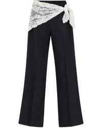 Sea - Lace-Trim Pleated Trousers - Lyst
