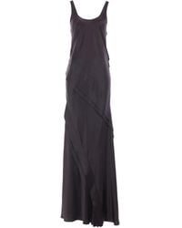 Saint Laurent - Satinkleid im Layering-Look - Lyst
