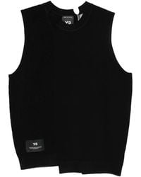 Y-3 - Gfx Knitted Vest With Perforated Details - Lyst