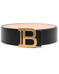 Balmain - B-buckle Leather Belt - Lyst