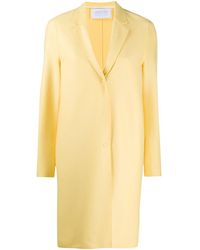 Harris Wharf London Manteau à fermeture dissimulée - Jaune