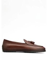 Tod's - Gomma Leather Mocassin Loafers - Lyst