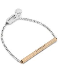 AllSaints - Logo-Engraved Curb-Chain Bracelet - Lyst