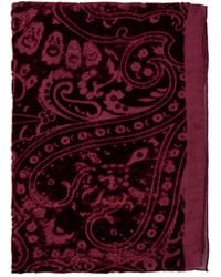 Etro - ペイズリーベルベットスカーフ - Lyst