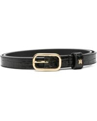 Amiri - Crocodile-Embossed Buckle Belt - Lyst