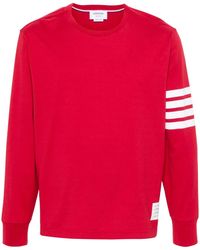 Thom Browne - 4-Bar Stripe Cotton T-Shirt - Lyst