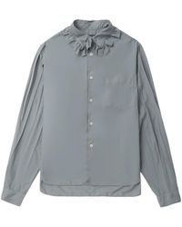 COMME DES GARÇON BLACK - Ruffle-Collar Wide-Sleeve Shirt - Lyst