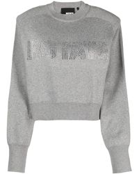 ROTATE BIRGER CHRISTENSEN - Firm Embellished Organic Cotton Sweatshirt - Lyst