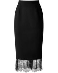 Il Volo - Lace-Trim Midi Skirt - Lyst