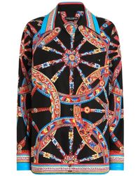 Dolce & Gabbana - Carretto-Print Poplin Hawaii Shirt - Lyst