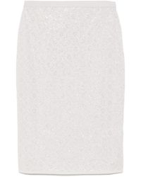 CASABLANCA - Minifalda con monograma de cristal - Lyst