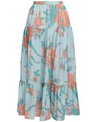 Erdem - Floral-Print Tiered Midi Skirt - Lyst