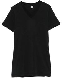 TOTEME - Ribbed V-Neck Cotton T-Shirt - Lyst