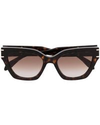 Alexander McQueen - Logo-engraved Cat Eye Sunglasses - Lyst