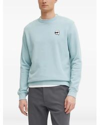 Karl Lagerfeld - Logo-Patch Crew-Neck Sweatshirt - Lyst