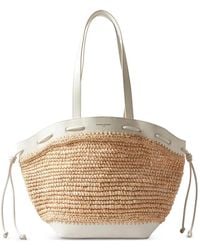 Claudie Pierlot - Alban Raffiaand Leather Basket Bag - Lyst