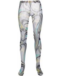 PUCCI - Semi-Sheer Graphic-Print Tights - Lyst
