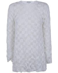 Comme des Garçons - Check-Pattern Textured Top - Lyst