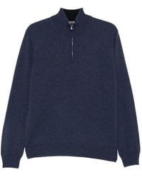 Corneliani - Quarter-Zip Knitted Sweater - Lyst