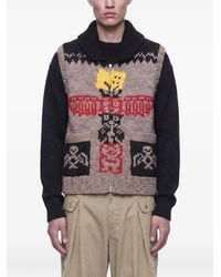 Kapital - Knit Totem Pole Zip Vest - Lyst