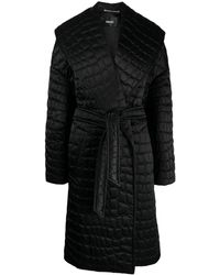 Versace - Crocodile-Pattern Quilted Coat - Lyst