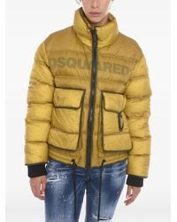 DSquared² - Logo-Print Quilted Jacket - Lyst