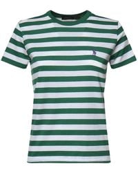 Polo Ralph Lauren - Striped Embroidered-Logo T-Shirt - Lyst