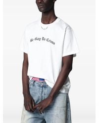 DAGGER - Print-Detail Round-Neck T-Shirt - Lyst