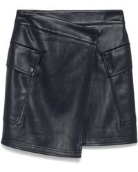 Essentiel Antwerp - アニマルフリーレザー ラップミニスカート - Lyst