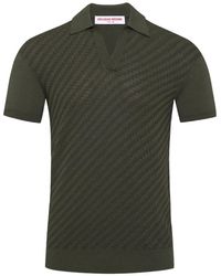 Orlebar Brown - Horton Jacquard Polo-Collar Top - Lyst