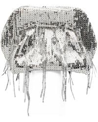 THEMOIRÈ - Small Bios Sequin-Embellished Fringed Clutch Bag - Lyst