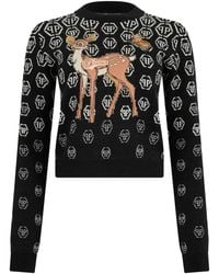 Philipp Plein - Pullover Mit Logo-Stickerei - Lyst