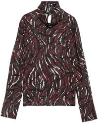 Proenza Schouler - Abstract-Print High-Neck Top - Lyst