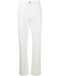 Ferragamo - Straight-Leg Logo Patch Jeans - Lyst