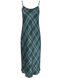 Vince - Plaid Lace-Trim Midi Dress - Lyst