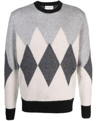 Ballantyne - Argyle Intarsia-knit Wool Jumper - Lyst