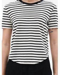 Ann Demeulemeester - Floor Micro Stripe-Pattern T-Shirt - Lyst