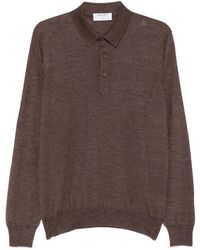 Gran Sasso - Button-Collar Long-Sleeve Sweater - Lyst