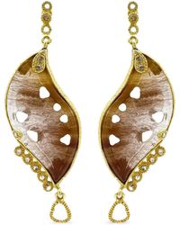 Coomi - 20K Diamond And Rutilite Affinity Earrings - Lyst