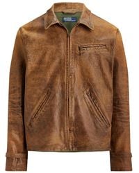 Polo Ralph Lauren - Newsboy Leather Jacket - Lyst