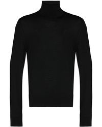 mens black silk turtleneck