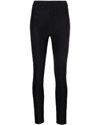 Versace - Rhinestone-embellished Cropped leggings - Lyst