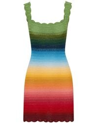 Oscar de la Renta - Rainbow-ombre Crochet-knit Dress - Lyst